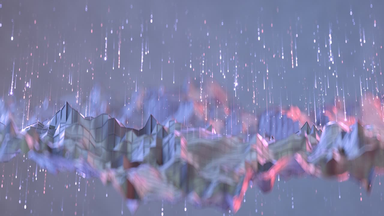 다각형 모양과 데이터 스트림 원활한 루프 3d 렌더링 애니메이션