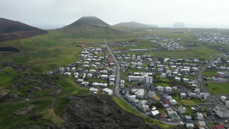 ancient icelandic town built around volcanic remains depicted from fairy tales