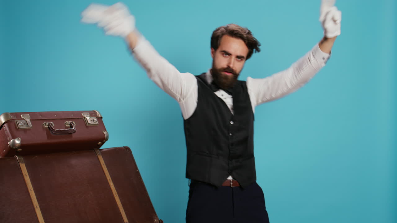 문을 열고 춤을 추고 재미를 즐기고