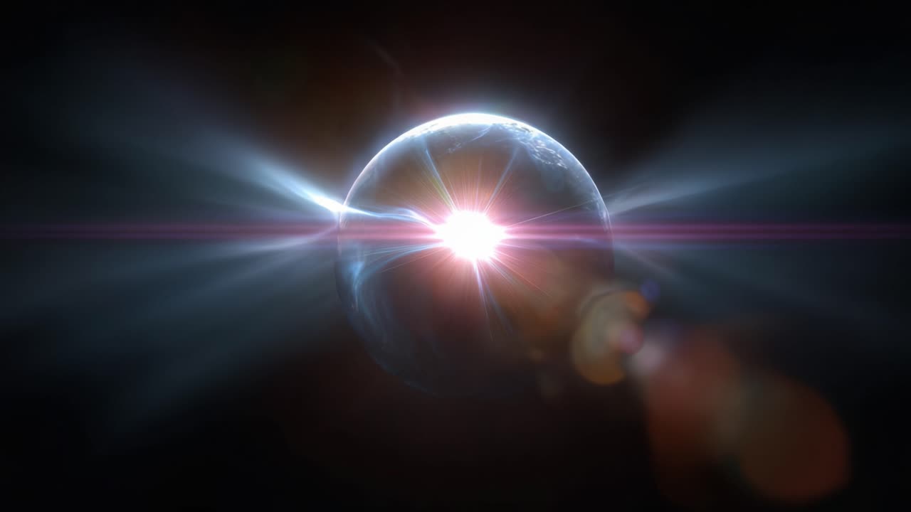 Stunning Cosmic Visualization of a Planet Illuminated by Radiant Light, Showcasing Celestial Phenomena and the Vastness of Space in Breathtaking Detail