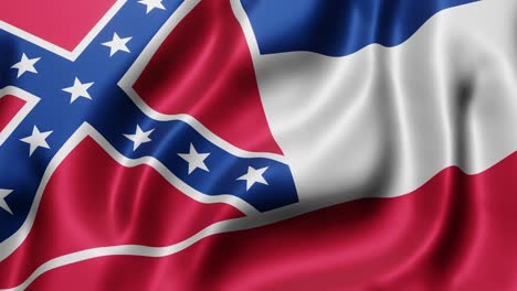 mississippi us state flag waving