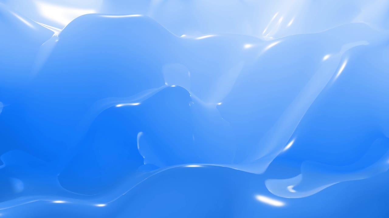 세련된 추상적인 루프 된 배경, 부드러운 반투명한 재료의 변화하는 표면, 창의적인 부드러운 밝은 3d bg, 축제 이벤트에 대한 내부 반이는 4k 블루 그라디언트.