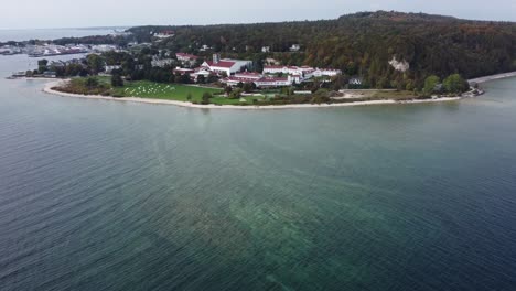 Drone-shot-of-beautiful-tropical-island