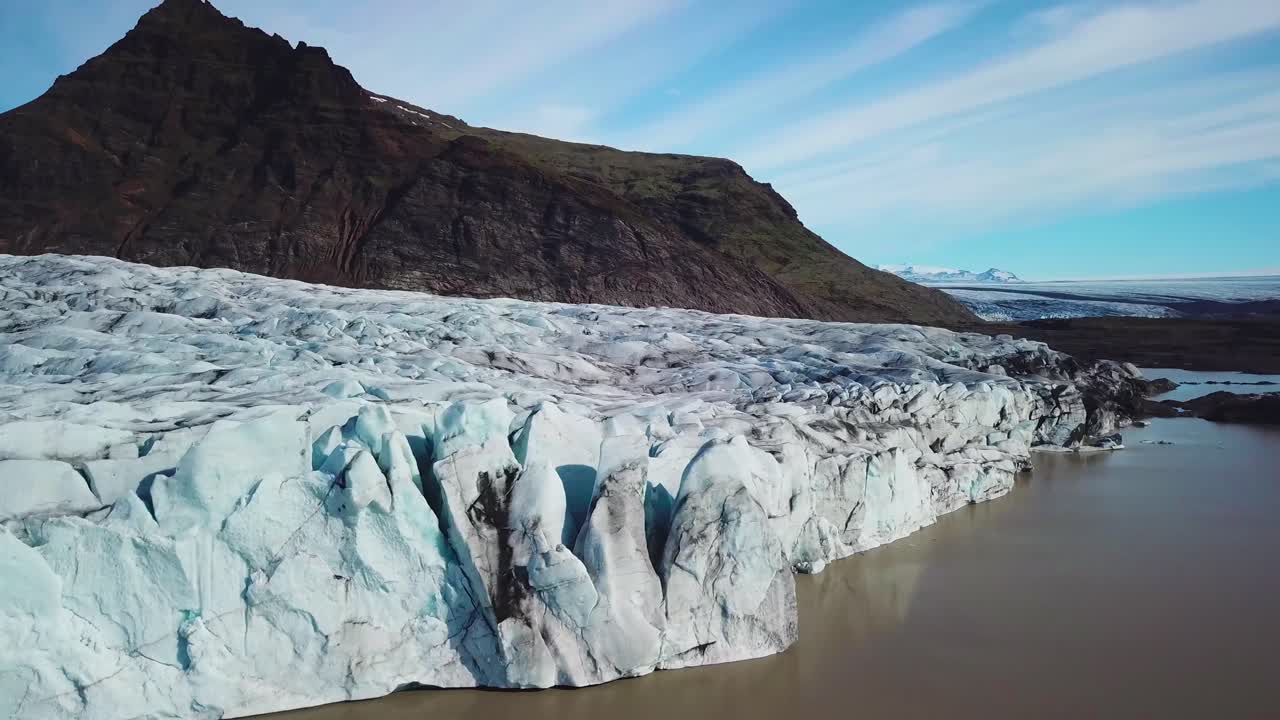asombrosa antena del glaciar vatnajokull en fjallsarlon islandia sugiere el calentamiento global y el cambio climático