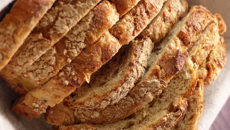 freshly baked bread slices