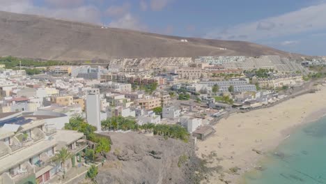 morro jable fuerteventura, canary islands of spain drone footage