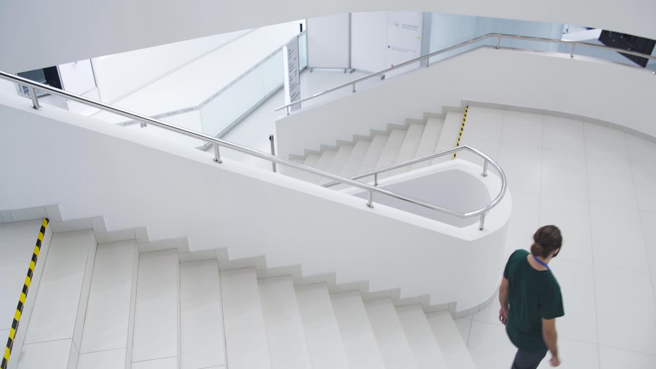 Modern Spiral Staircase in a Building