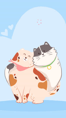 An-animation-of-Hand-drawn-valentines-day-animal-couple