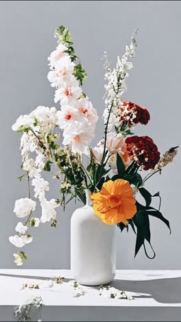 beautiful floral arrangement in a white vase