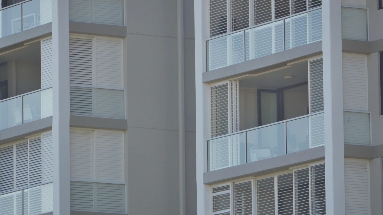 Primo piano di un condominio nel centro città, Brisbane, Queensland, Australia