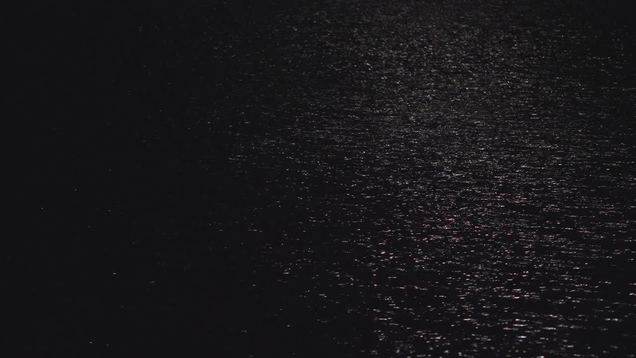 Shining Moonlight Enlightened Water. 4K Footage