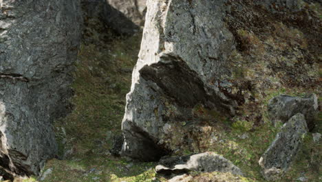 close up of rocky stones formation