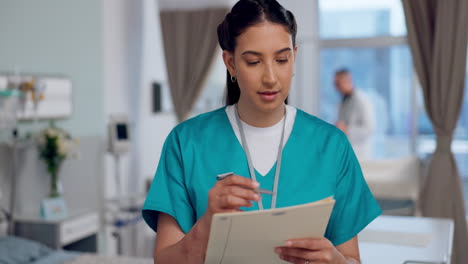 woman, doctor and writing prescription for medical