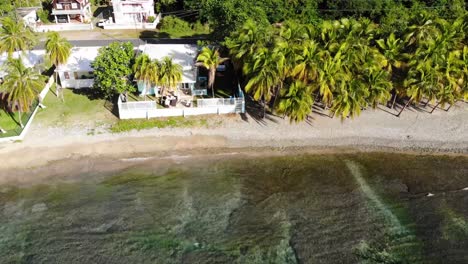 drone shot while hovering over a beach in the southeast part of puerto rico