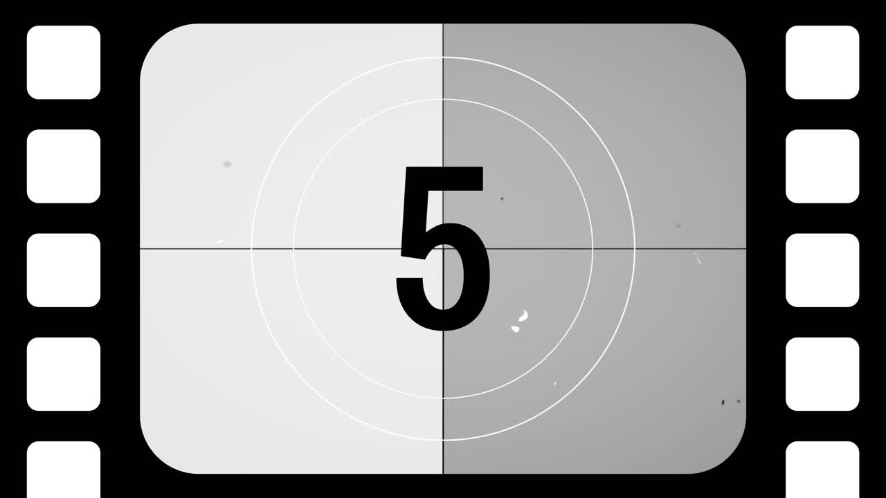 Classic Vintage Film Countdown from Ten to Zero