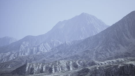 misty mountain range landscape