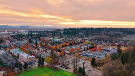 a beautiful autumn shot of port coquitlam.