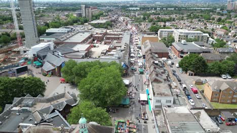 walthamstow market east london uk drone,aerial