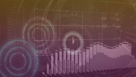 Animación-Del-Procesamiento-De-Datos-Financieros-Sobre-Un-Reloj-En-Movimiento