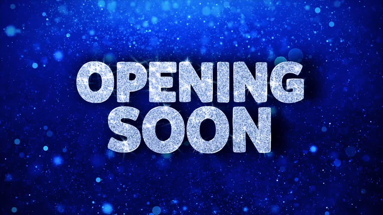 Opening Soon - Sparkling Announcement Background