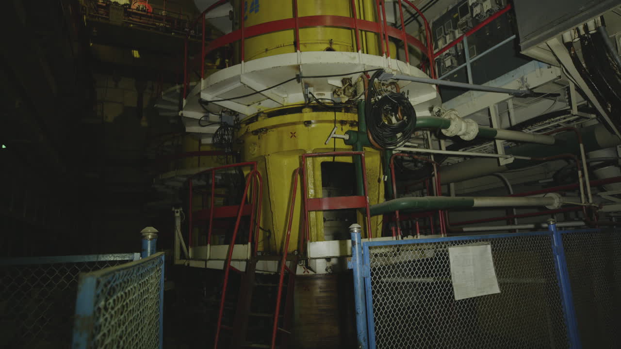 Main Circulating Pumps At Chernobyl Nuclear Power Plant In Pripyat, Ukraine - Tilt Up Shot