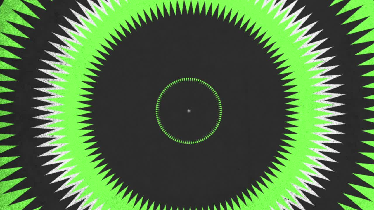 매혹적인 중앙과 함께 검은색과 색 선의 매혹적인 나선형 패턴