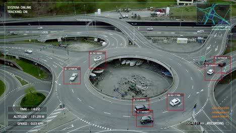 traffic surveillance system tracking individual cars