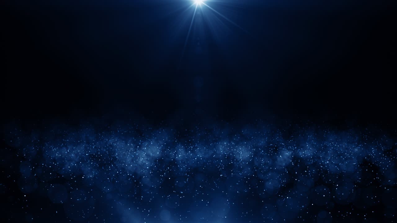 파란 먼지 입자 추상적인 빛 보케 모션 제목 영화적 배경 루프