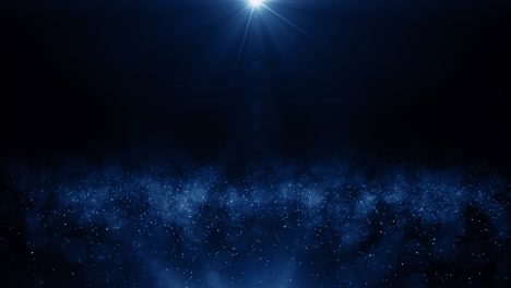 파란 먼지 입자 추상적인 빛 보케 모션 제목 영화적 배경 루프