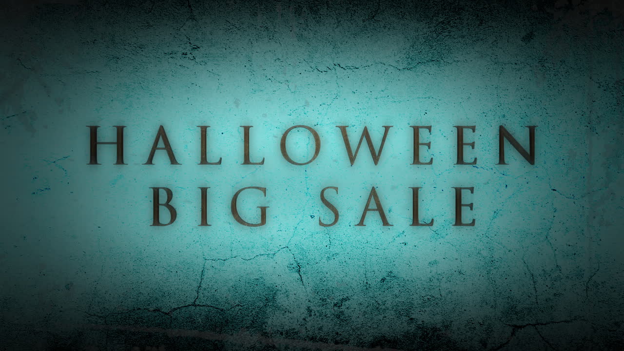Halloween Stort Salg på mørkeblå grunge-vegg