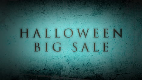 halloween big sale on dark blue grunge wall