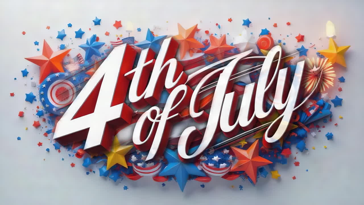 Gráfico de Celebração do 4 de Julho Dia da Independência