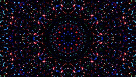 hermoso caleidoscopio abstracto que brilla, una luz radiante que regula los movimientos sutiles