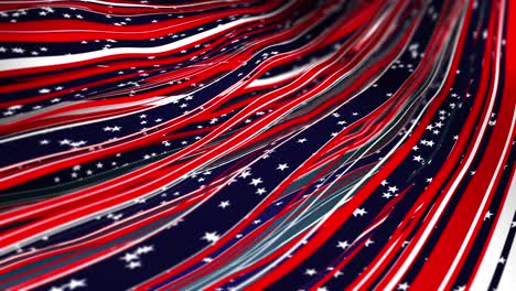 abstract festive 4th july usa flag ribbon loop