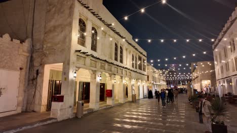 night view of an old town street in the middle east