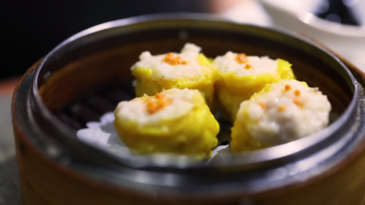 Delicious dim sum dumplings in Hong Kong