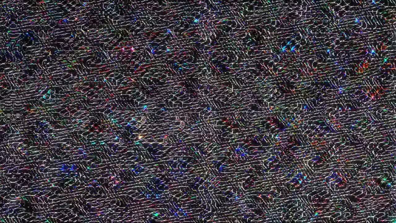 추상적인 선 모양 다채로운 박이는 빛의 점, 검은색 배경