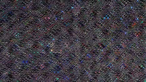 abstract lines shape colorful flashing light dots, black background
