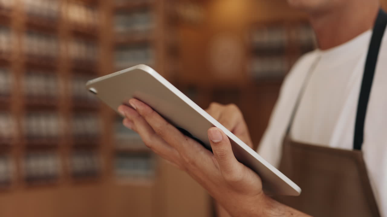 Man using tablet for business