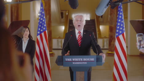 conferencia de prensa en la casa blanca