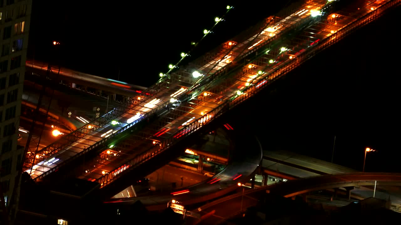 Night City Intersection from Above