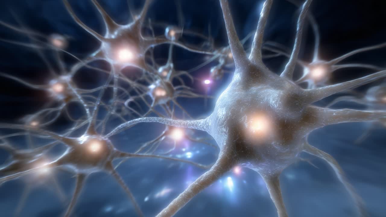 Intricate Network of Neurons Illuminated in a Scientific Visualization: A Fascinating Look into Neural Pathways and Connections in the Human Brain