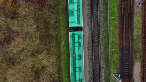 Top-view,-bulk-cargo-wagons-parked-at-the-terminal