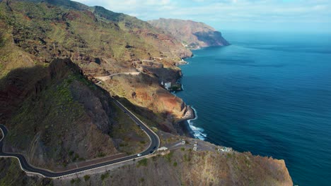 breathtaking aerial view of scenic coastal roads and stunning shoreline