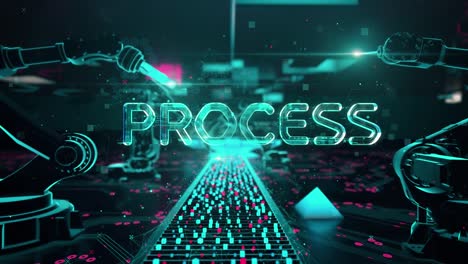 Led Economy with digital technology hitech concept