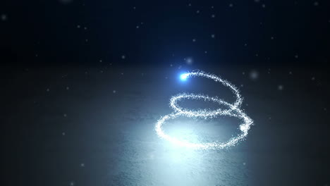 seamless shooting star forming christmas tree and message