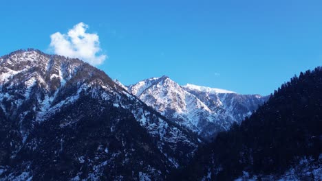 sunset illuminating snow-capped himalayan mountains under a clear sky in kashmir