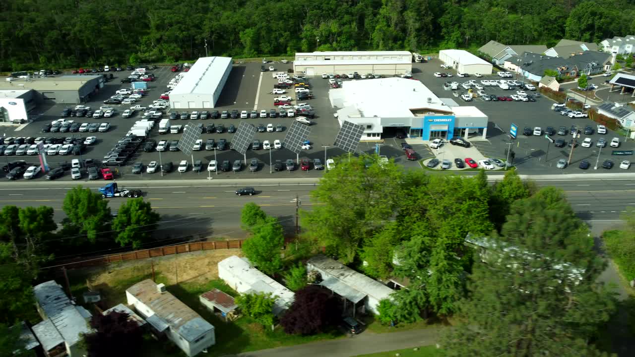 USA, OR, Ashland, Car Dealerships, 45426 - Car dealerships along Hwy 99 in the North of Ashland. From right to left are TC Chevrolet, Butler Ford, Butler Acura, and Ashland Motor