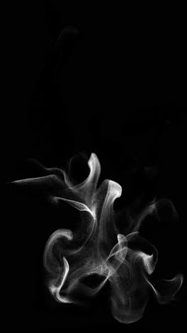 abstract white smoke and vapor particles on black background