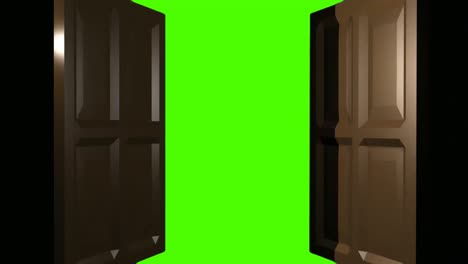 double doors green screen